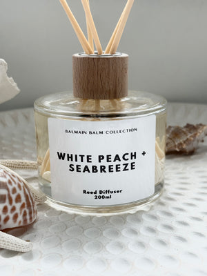 Coastal Shell Reed Diffuser - White Peach & Seabreeze