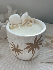 Coastal Palm Candle (Shells)