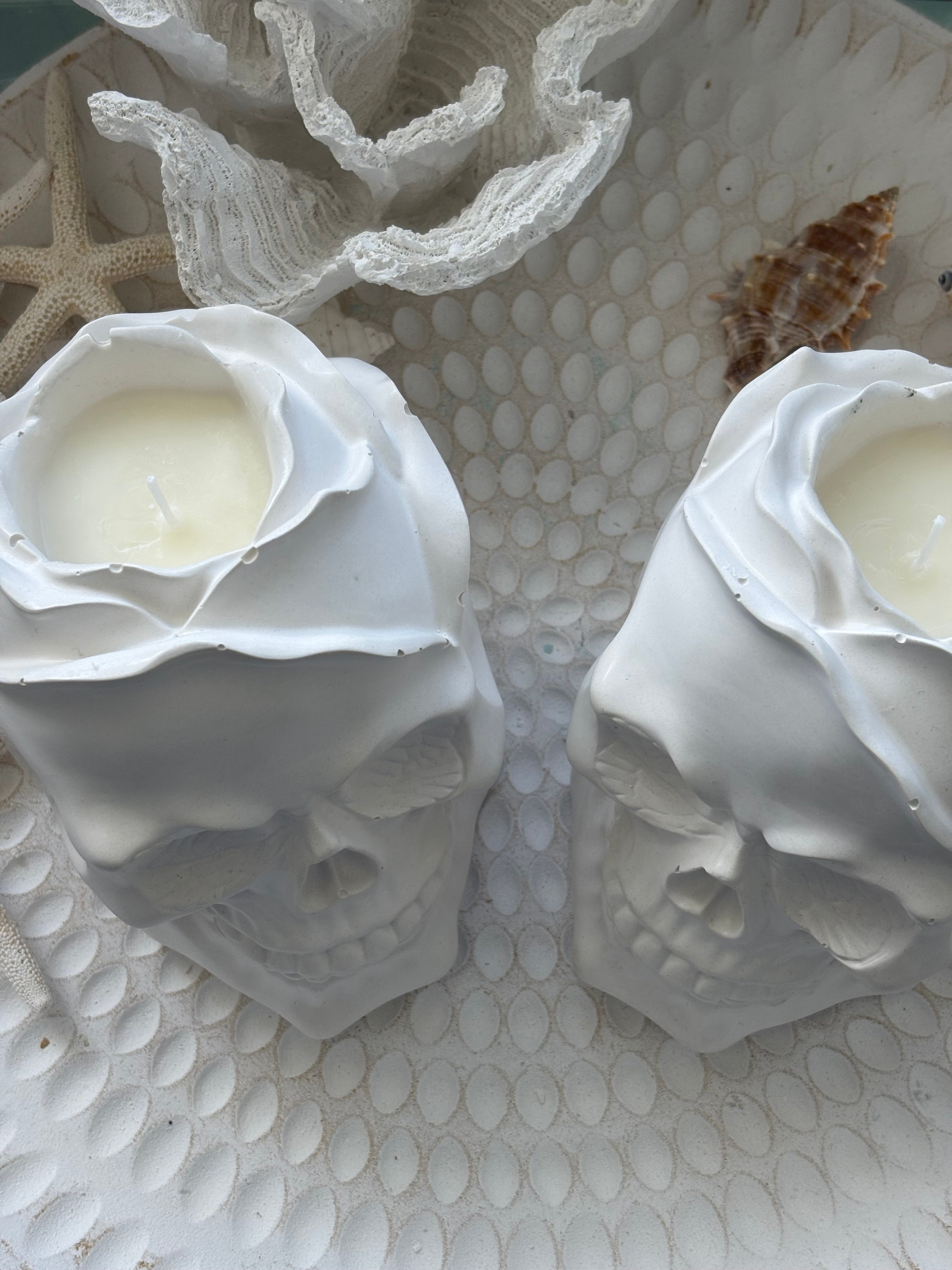 Limited Edition Rose Skull Candle
