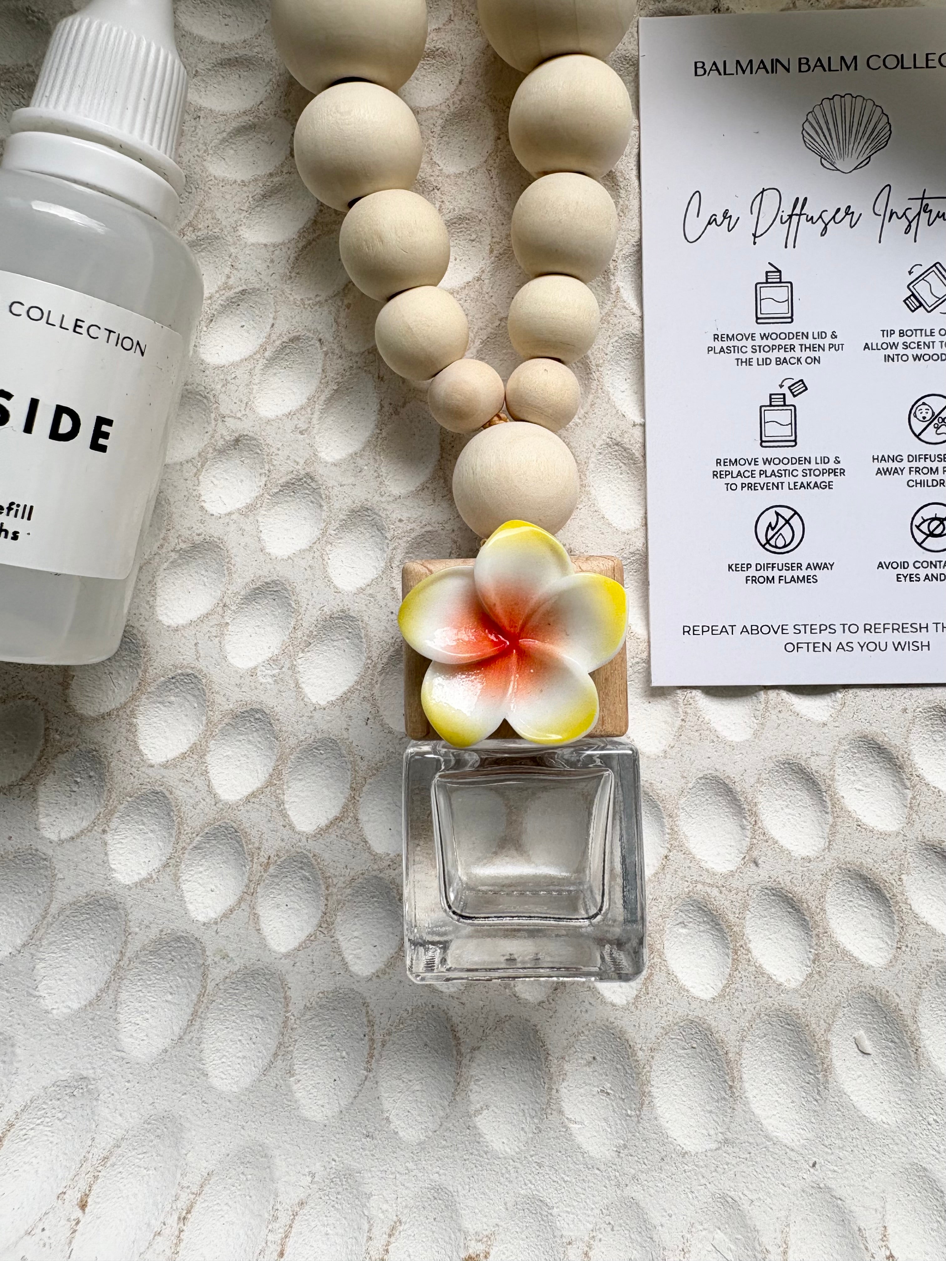 Ombre Frangipani Car Diffuser - Yellow to Orange