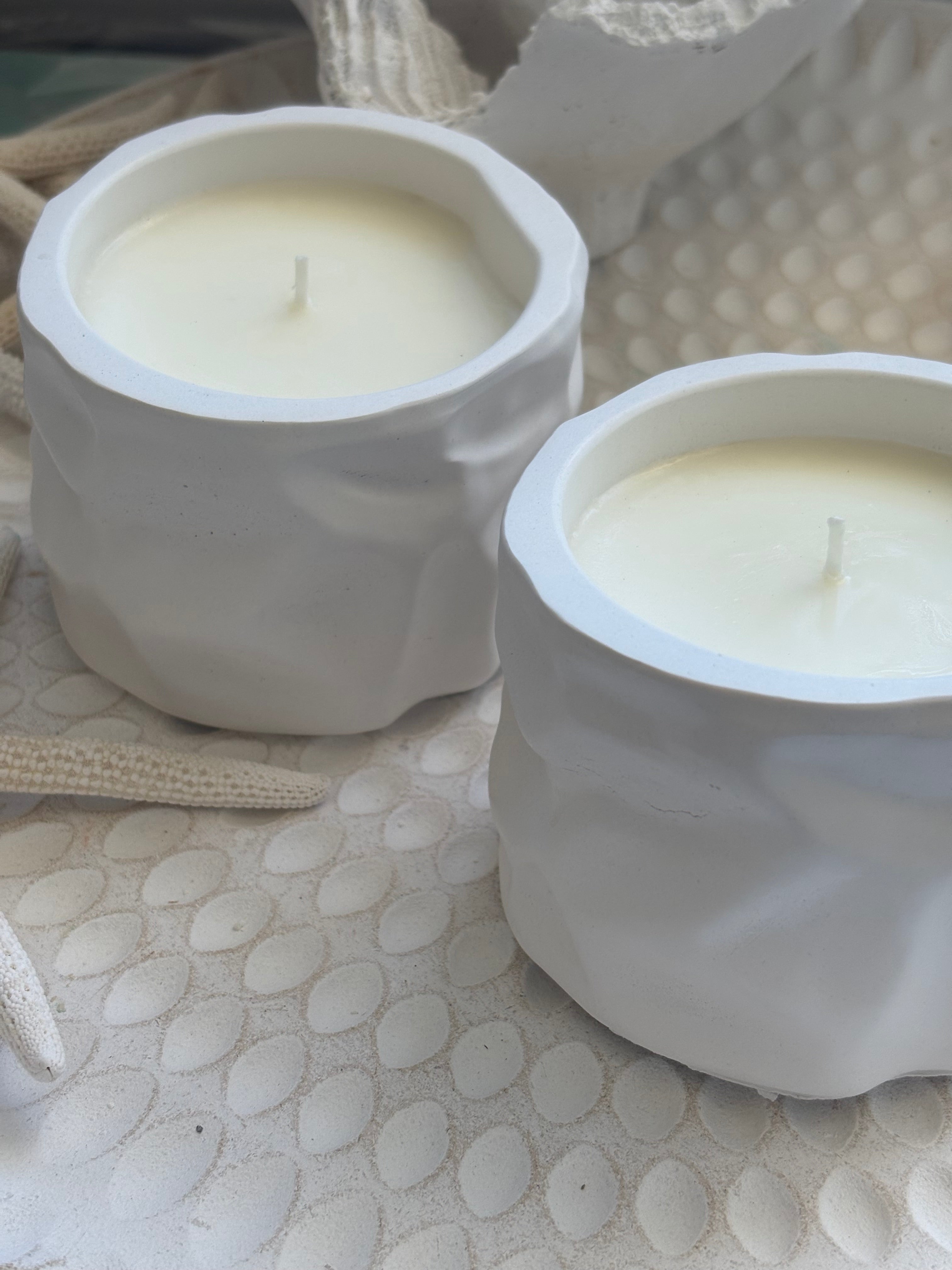 Sculpted Rock Candle | Lychee Peony