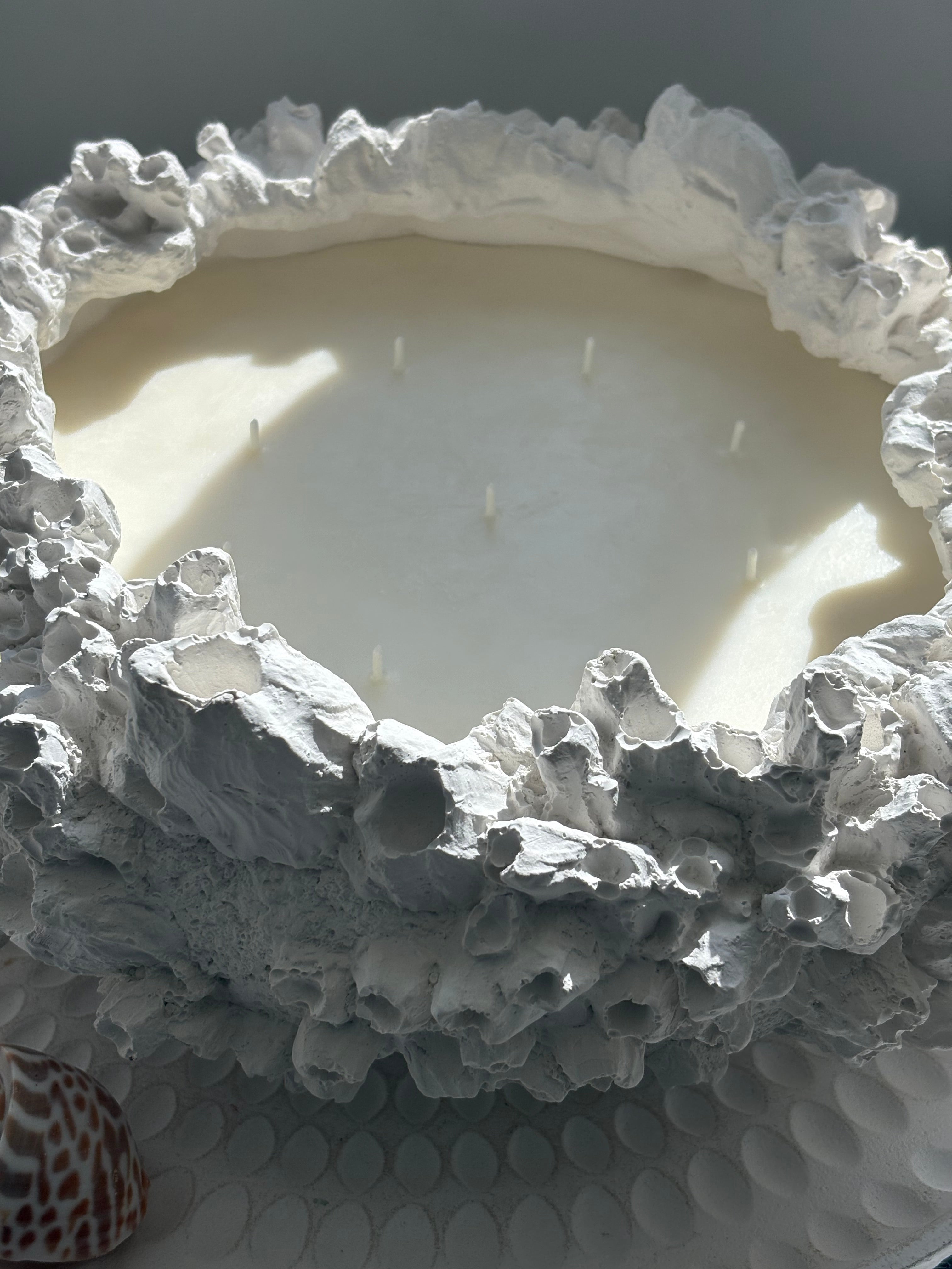 Extra Large Coral Reef Candle – Concrete | 2kg Pure Soy Wax