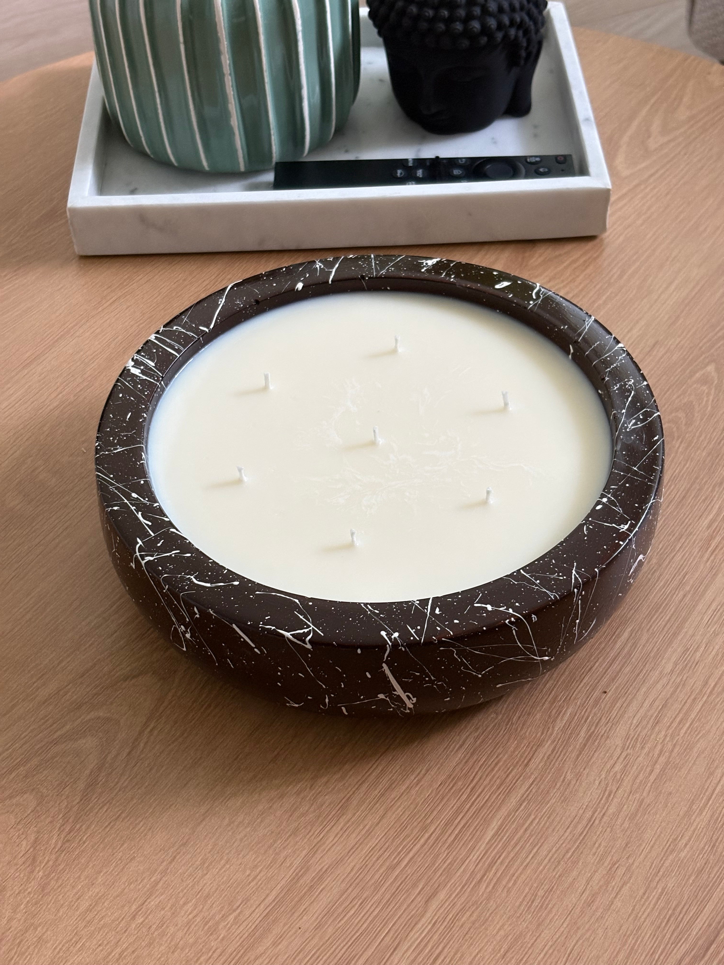 Deep Chocolate Abstract Concrete Candle | 1.2kg