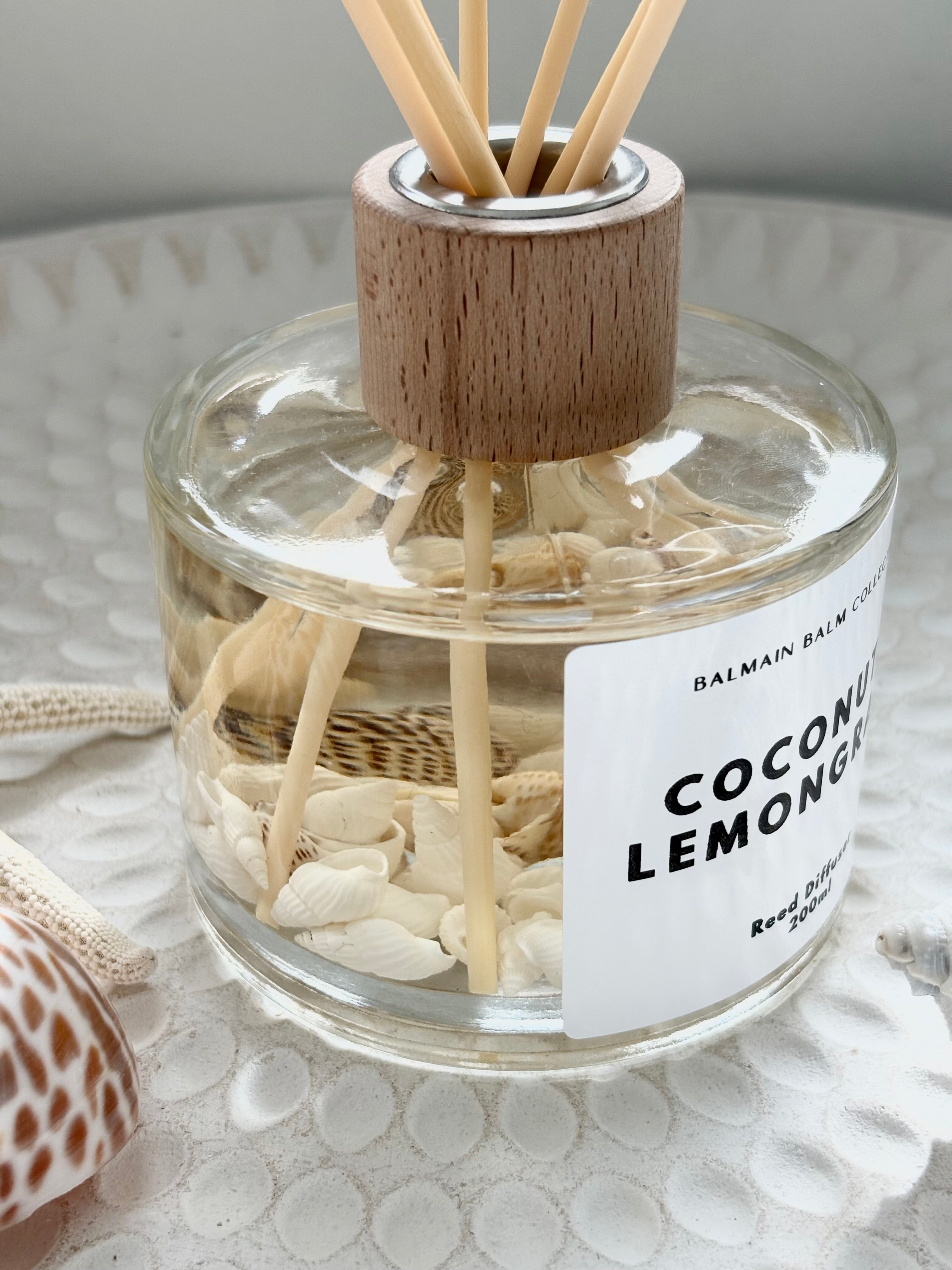 Coastal Shell Reed Diffuser - Coconut & Lemongrass