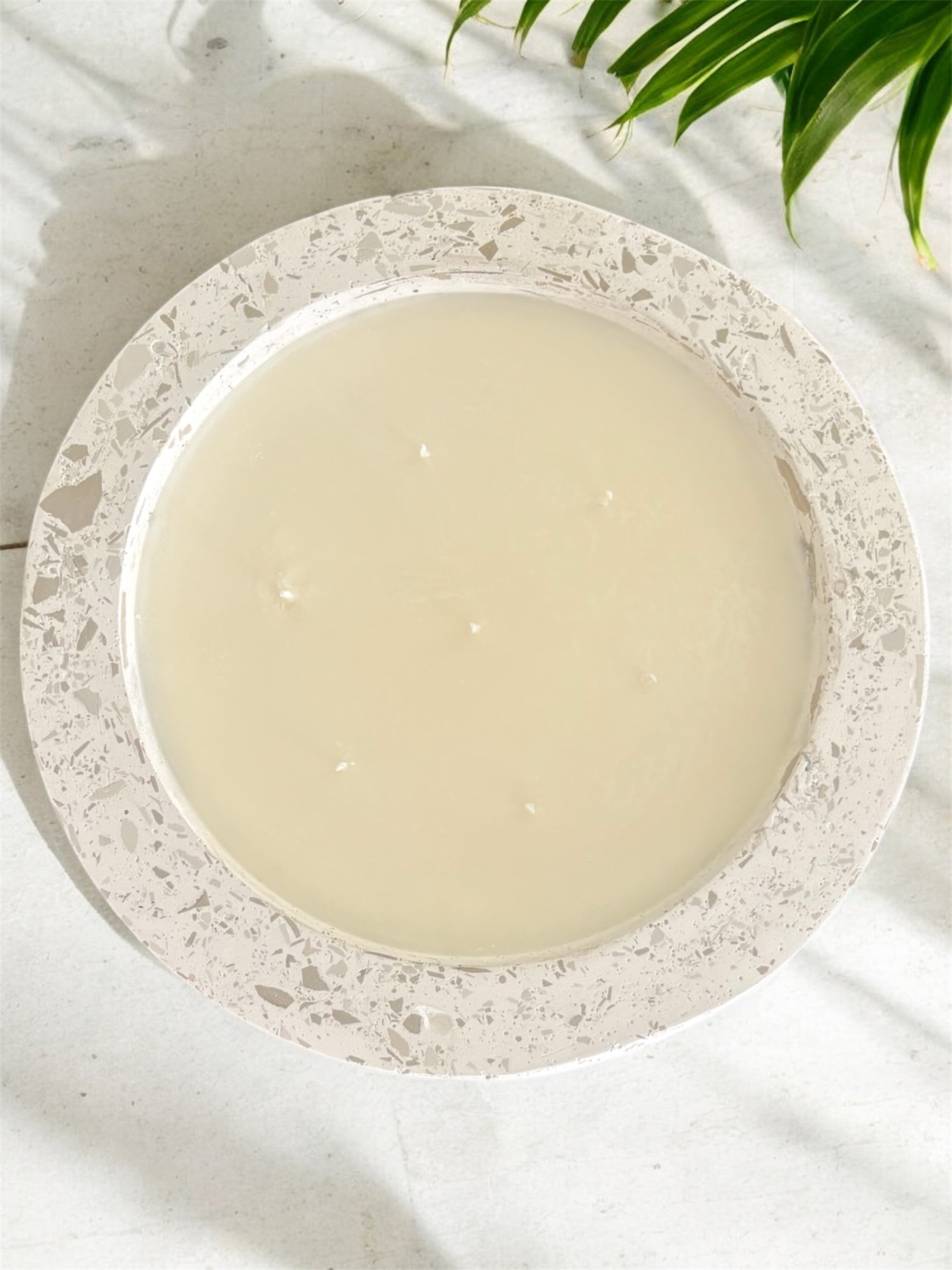 Extra Large Coastal Terrazzo Concrete Candle - 1.8L