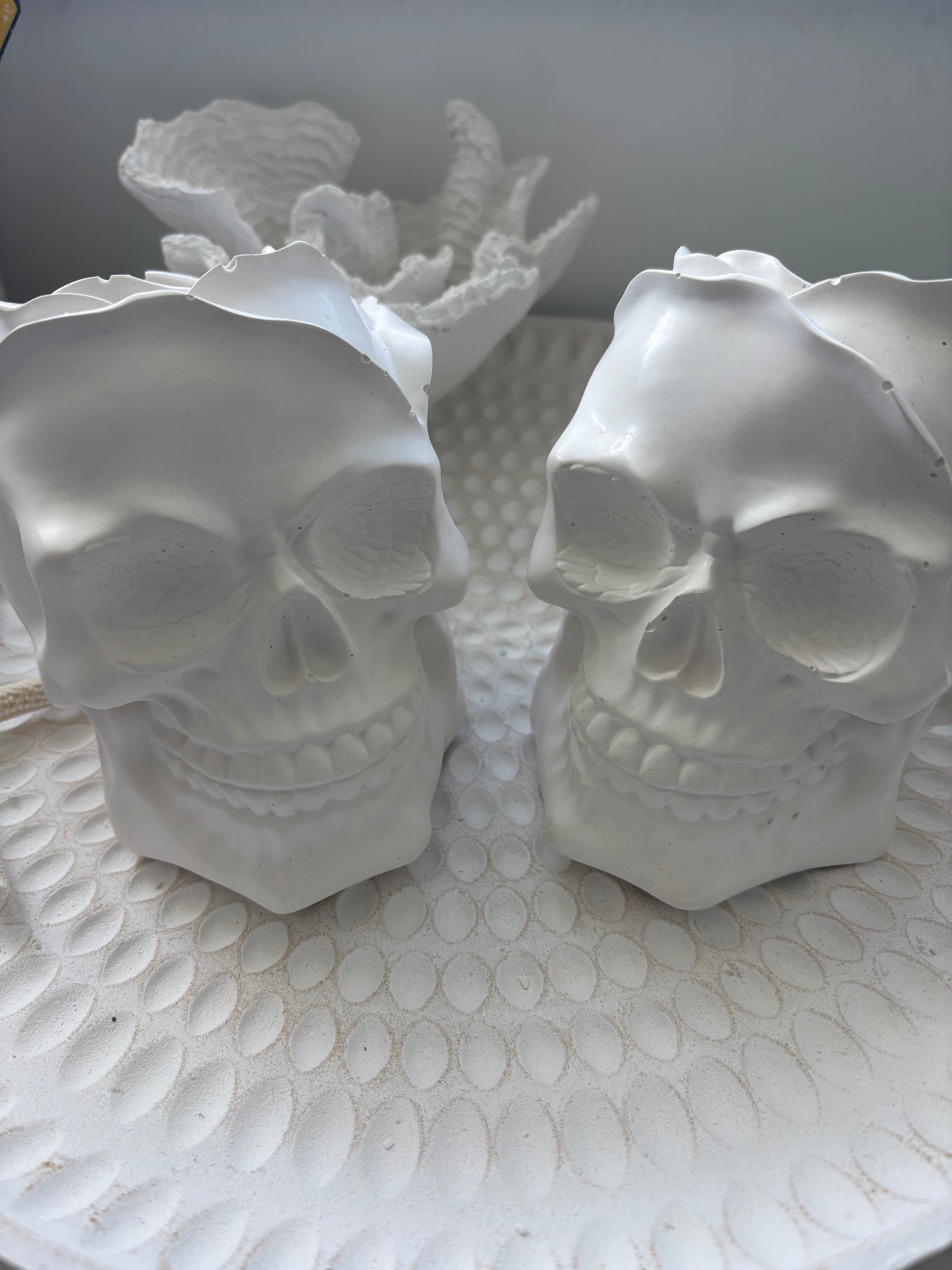 Limited Edition Rose Skull Candle