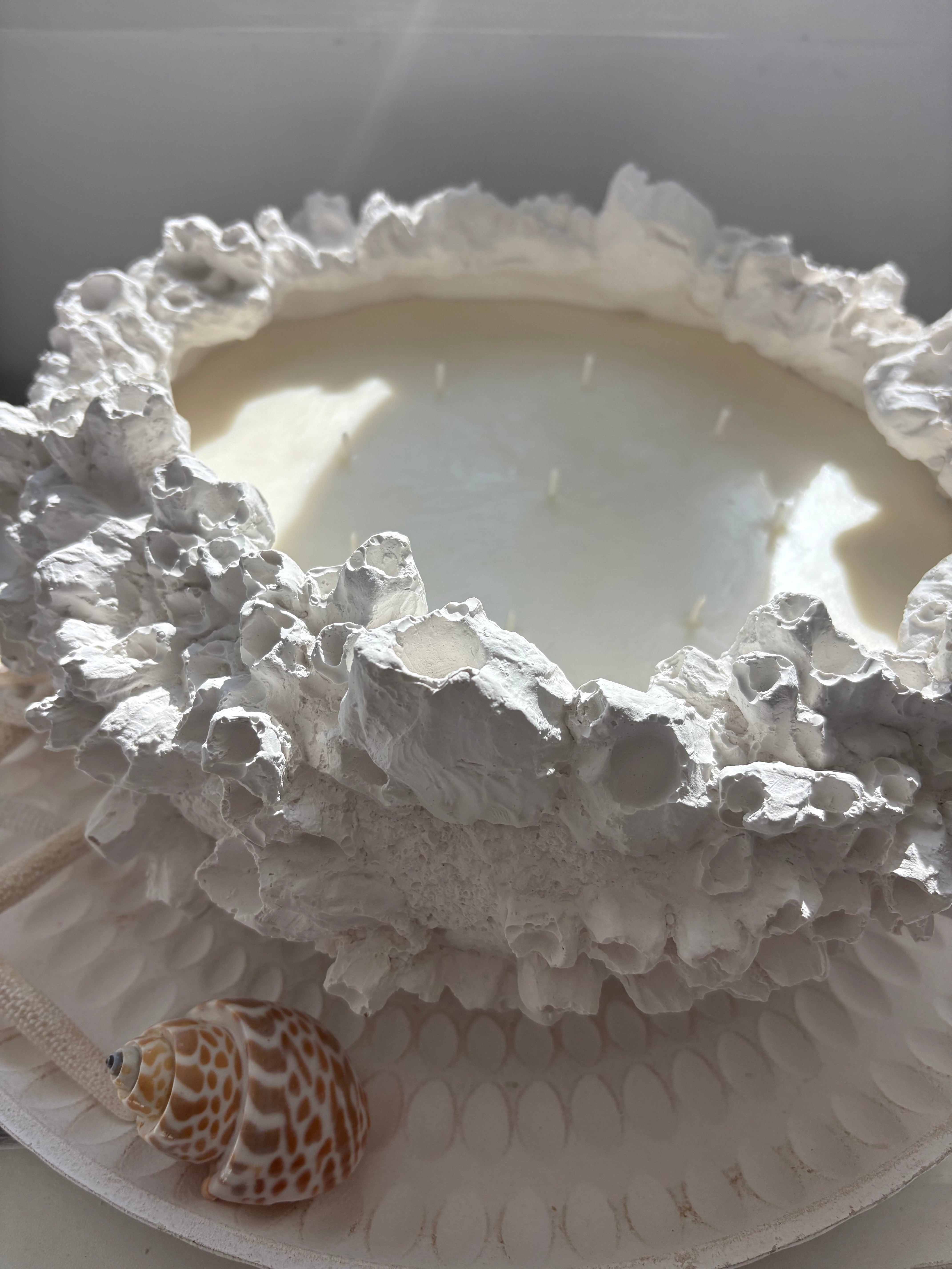 Extra Large Coral Reef Candle – Concrete | 2kg Pure Soy Wax