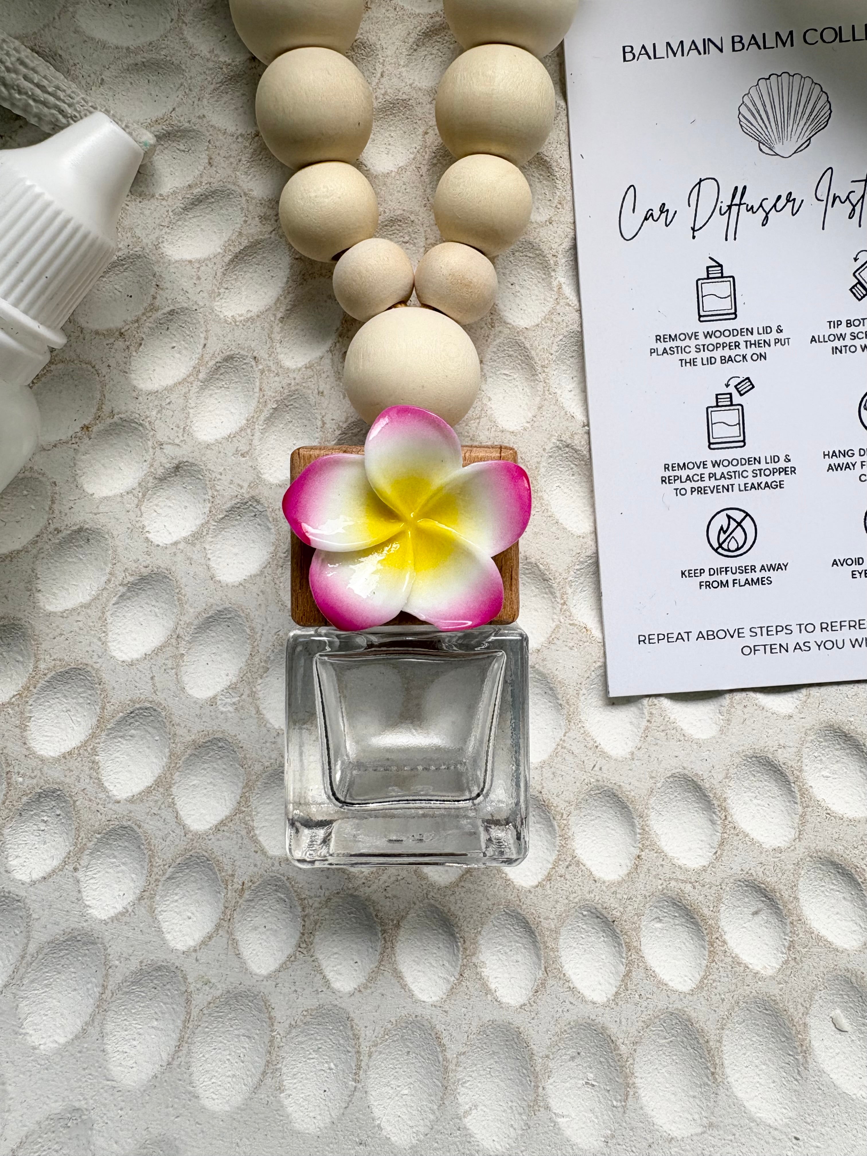 Ombre Frangipani Car Diffuser - Pink