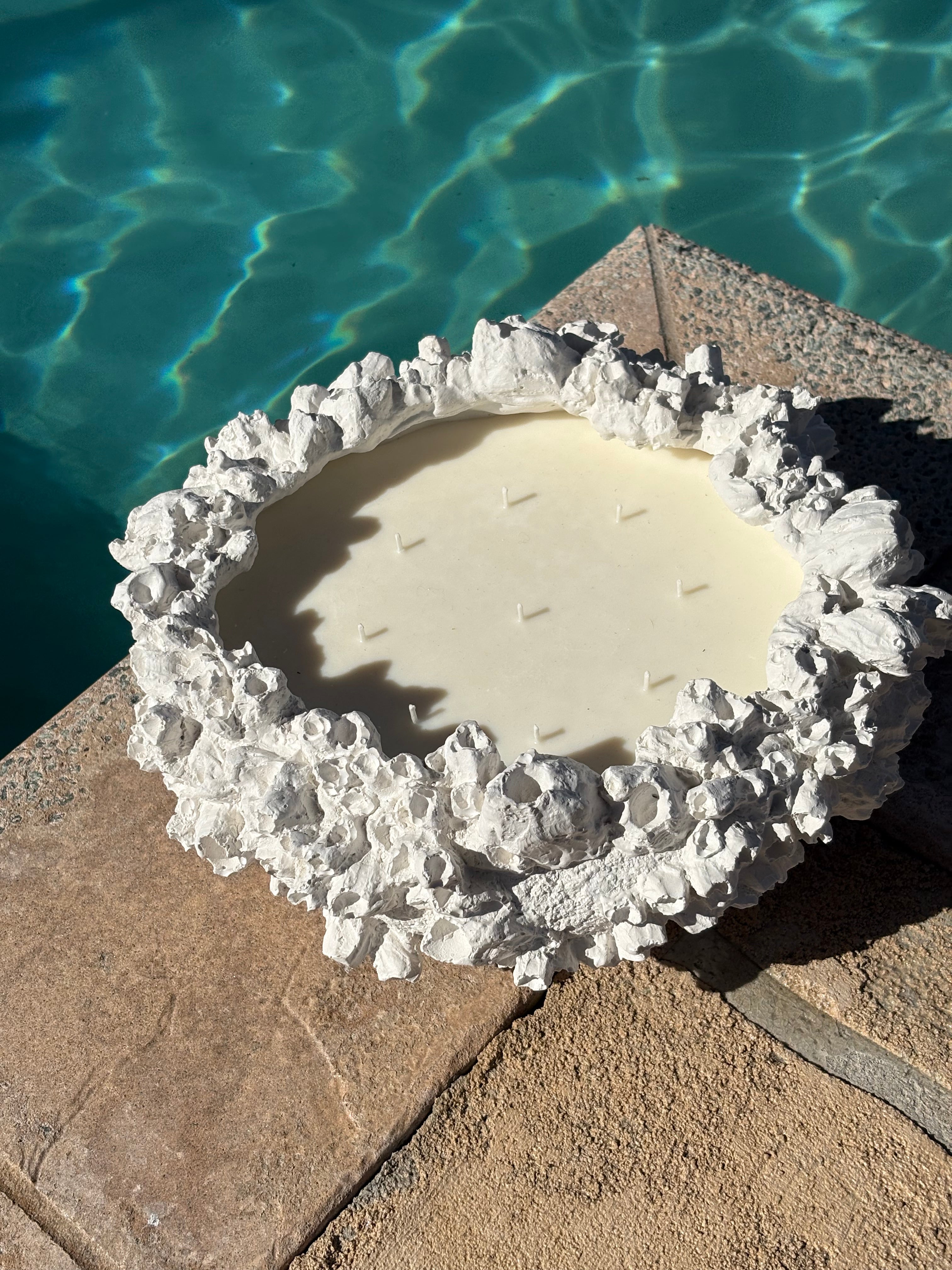 Extra Large Coral Reef Candle – Concrete | 2kg Pure Soy Wax