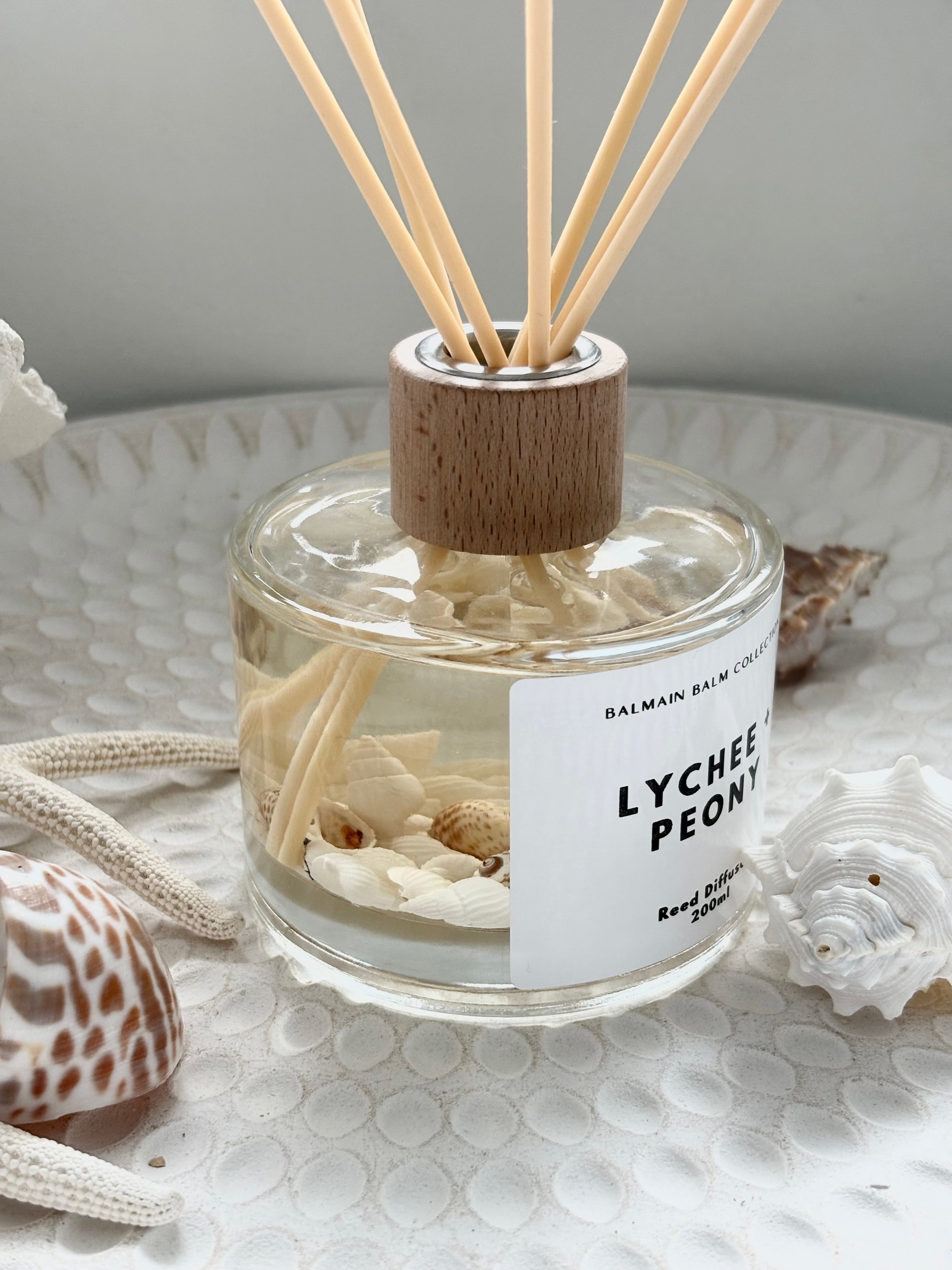 Coastal Shell Reed Diffuser - Lychee & Peony