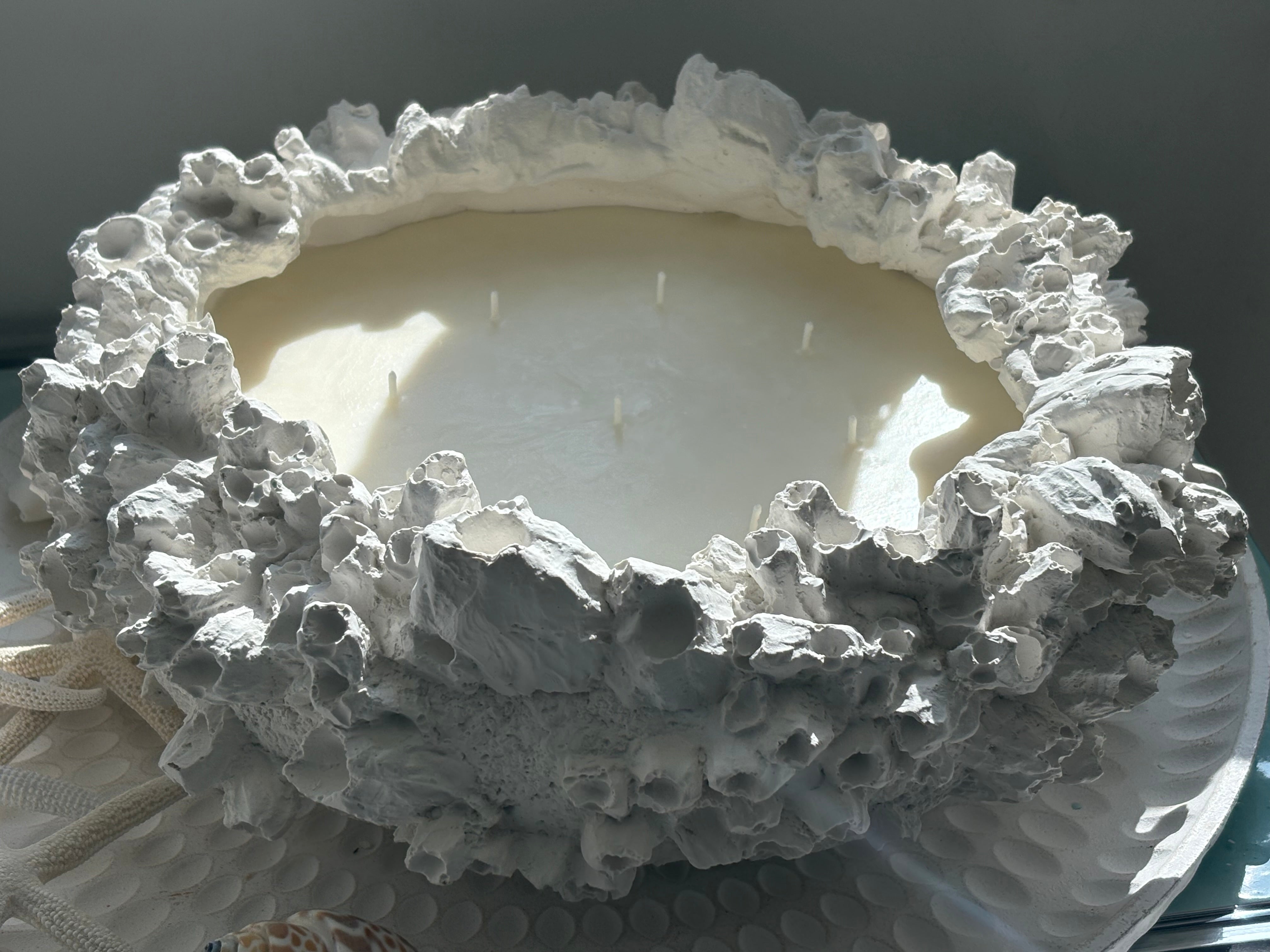 Extra Large Coral Reef Candle – Concrete | 2kg Pure Soy Wax