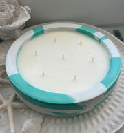 Extra Large Marbled Concrete Candle – Coconut Lime (1.2kg)