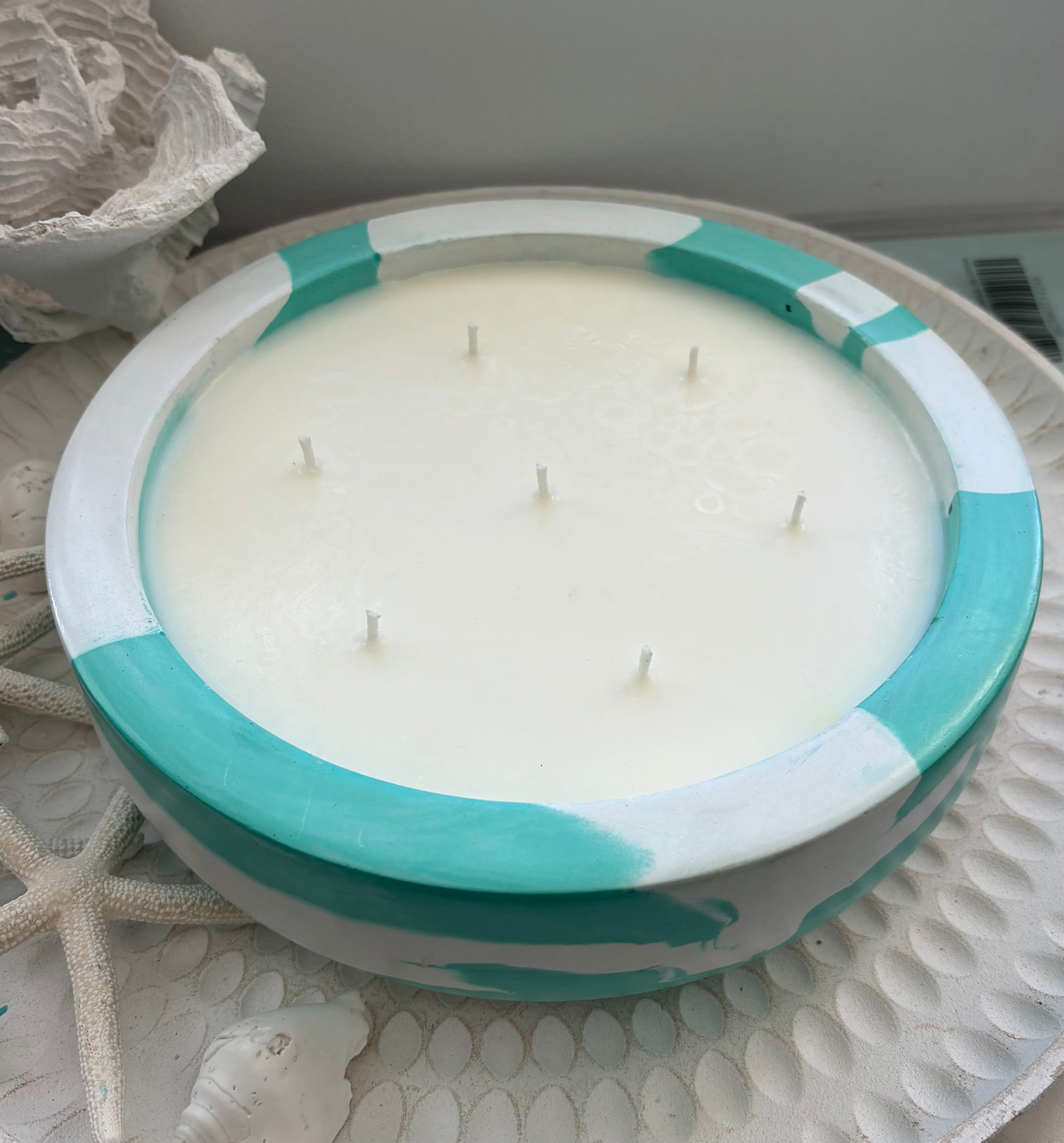 Extra Large Marbled Concrete Candle – Coconut Lime (1.2kg)