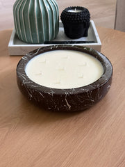 Deep Chocolate Abstract Concrete Candle | 1.2kg