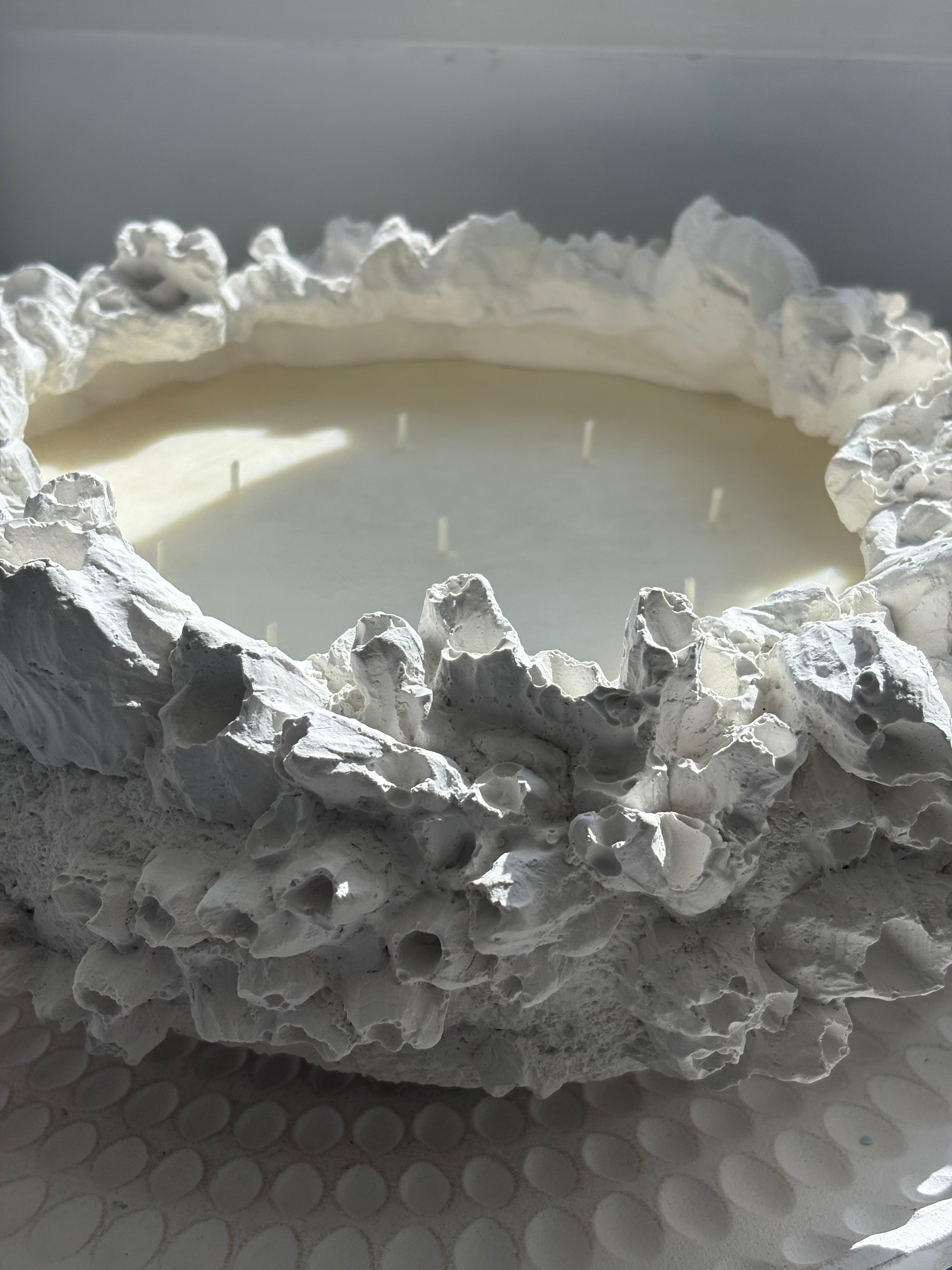 Extra Large Coral Reef Candle – Concrete | 2kg Pure Soy Wax