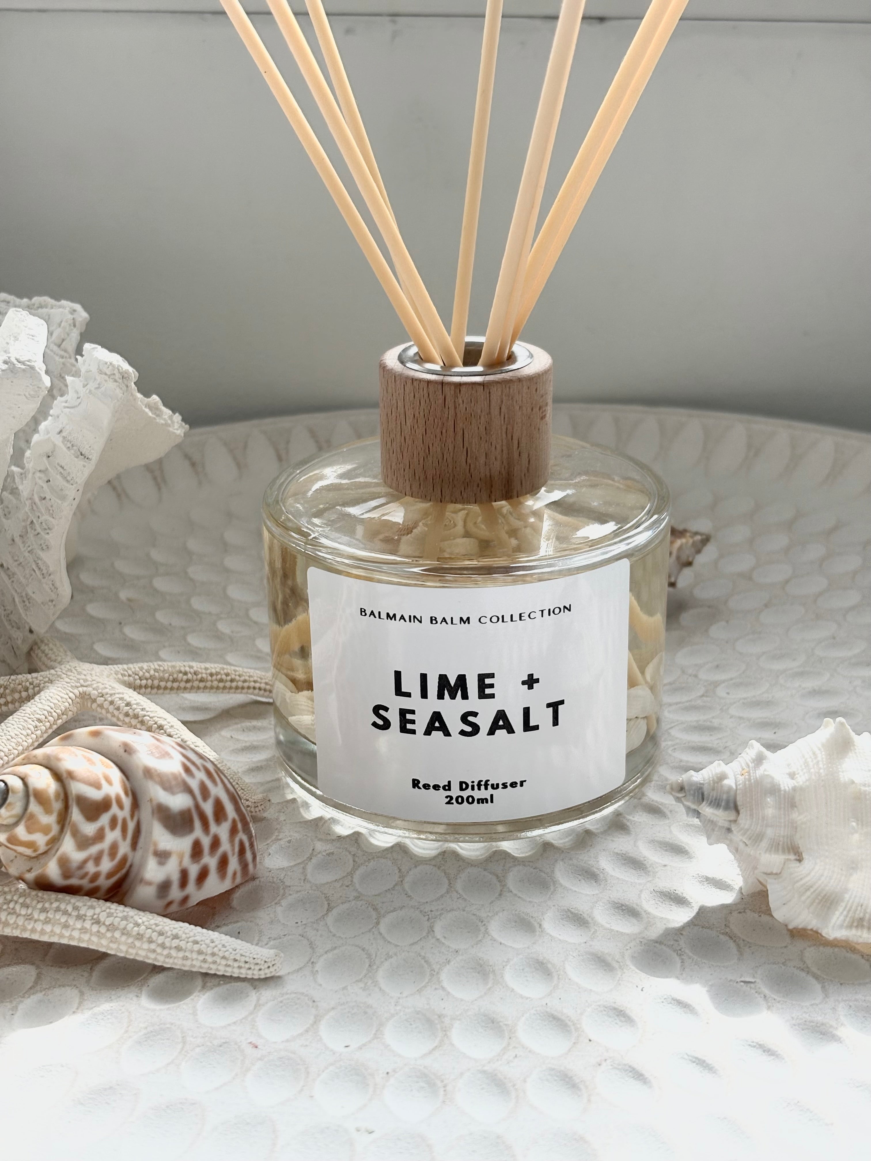 Coastal Shell Reed Diffuser - Lime & Seasalt