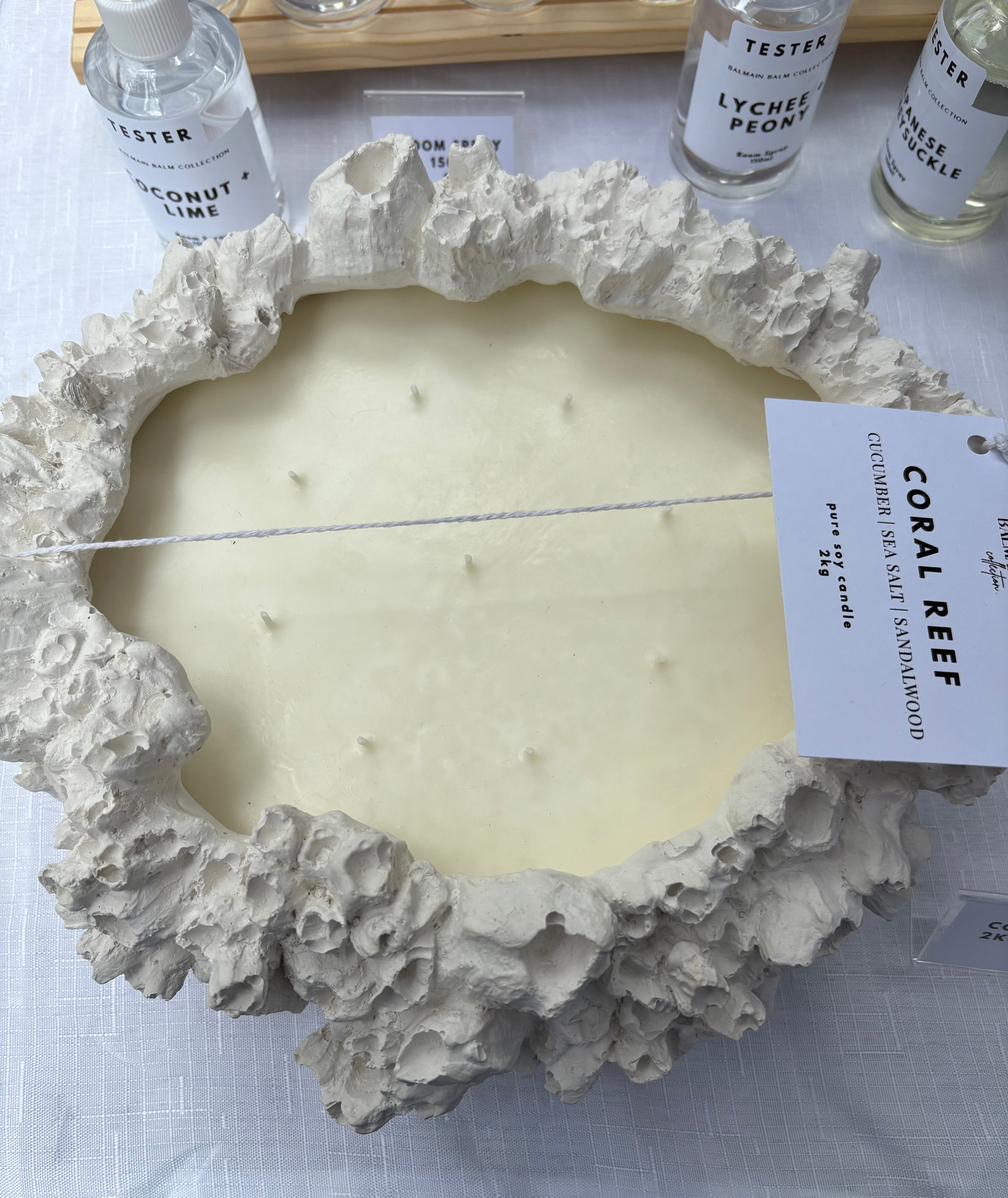 Extra Large Coral Reef Candle – Concrete | 2kg Pure Soy Wax